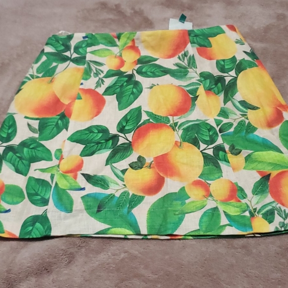 Orange Sands Linen Skirt